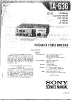 Sony TA-636 - Service Manual 
